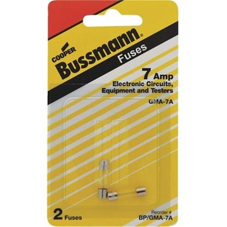 Implementos 7A Fast Acting Glass Fuse, 2PK IM3533236